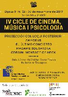 IV CICLE DE CINEMA, MÚSICA I PSICOLOGIA